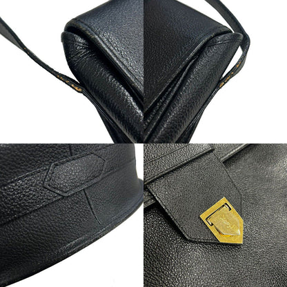 Saint Laurent Vintage Leather Shoulder Bag Black — view 8