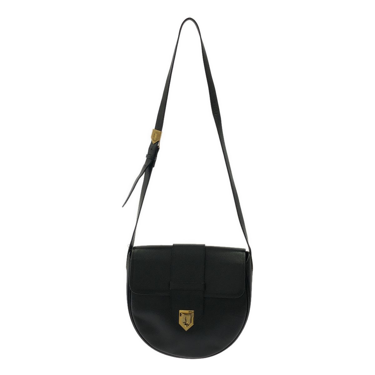 Saint Laurent Vintage Leather Shoulder Bag Black