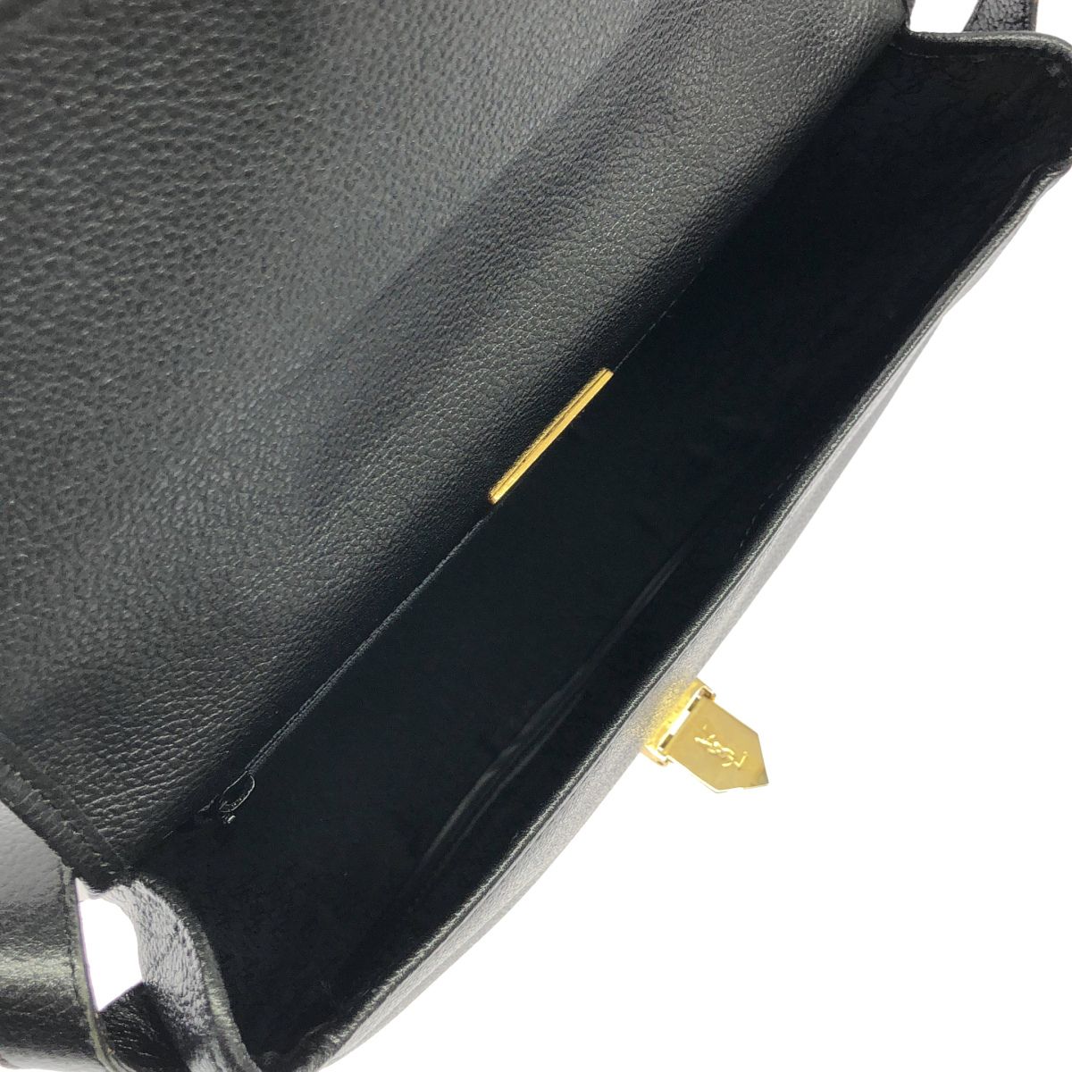 Saint Laurent Vintage Leather Shoulder Bag Black — view 6