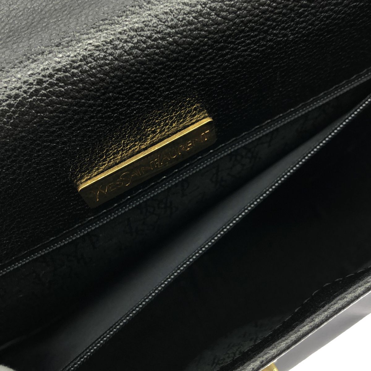 Saint Laurent Vintage Leather Shoulder Bag Black — view 7