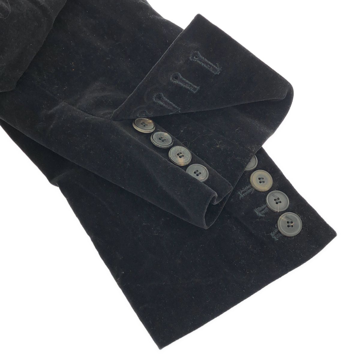 Saint Laurent Rive Gauche Velvet Tailored Jacket Black 52 — view 5