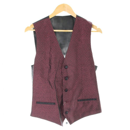Dolce & Gabbana Dress Suit Tuxedo 3 Piece Vest Geometric Silk Blend 46 — view 6