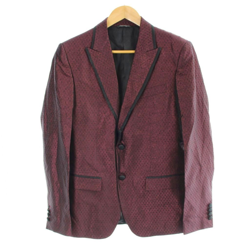 Dolce & Gabbana Dress Suit Tuxedo 3 Piece Vest Geometric Silk Blend 46 — view 2