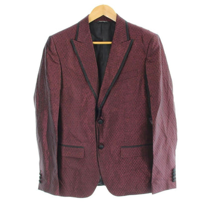 Dolce & Gabbana Dress Suit Tuxedo 3 Piece Vest Geometric Silk Blend 46 — view 2