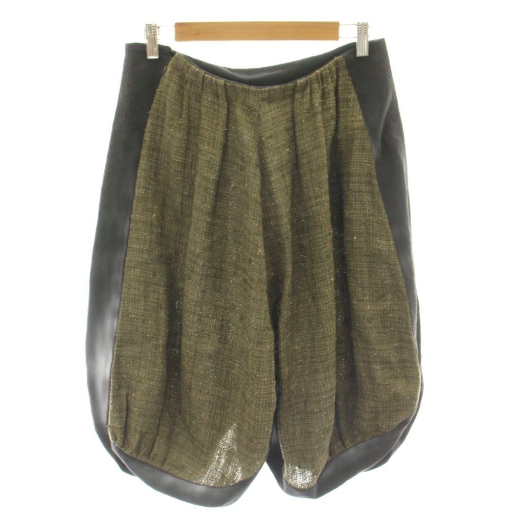 Louis Vuitton Sarouel Pants Linen Silk Blend 38 Green Black Uq8 MW — view 2