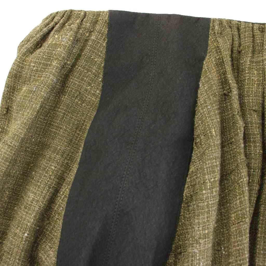 Louis Vuitton Sarouel Pants Linen Silk Blend 38 Green Black Uq8 MW — view 5