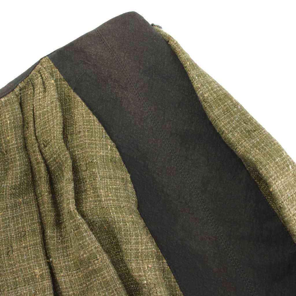 Louis Vuitton Sarouel Pants Linen Silk Blend 38 Green Black Uq8 MW — view 4