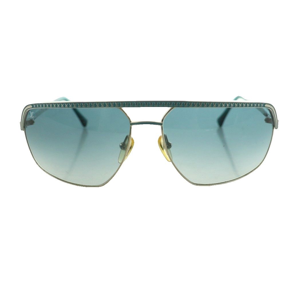 Louis Vuitton Attitude Sunglasses LV Logo Double Bridge 62 14 Silver Color — view 4