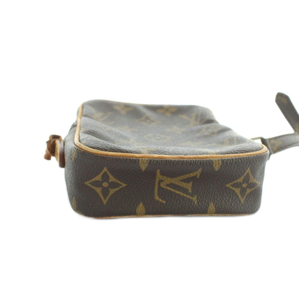 Louis Vuitton Mini Danube Vintage Shoulder Bag Monogram Crossbody Leather Brown — view 4
