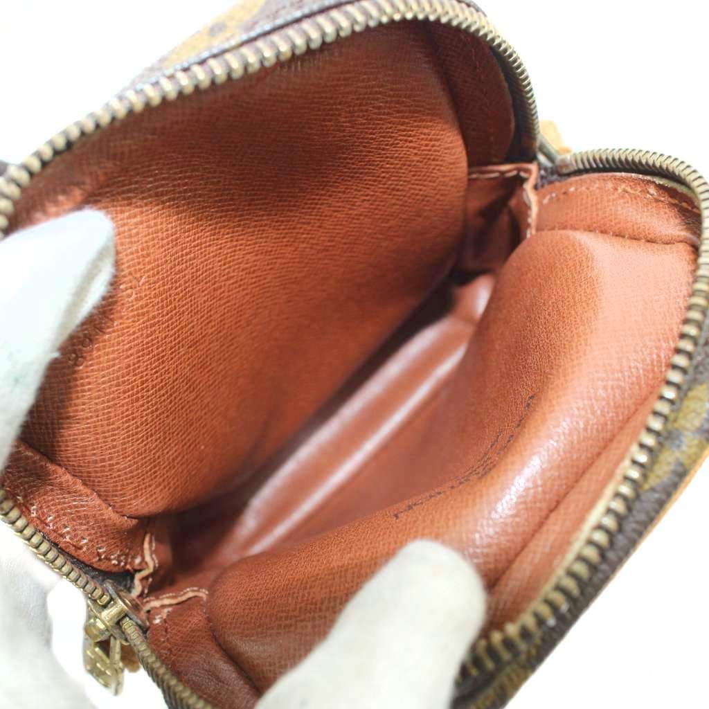 Louis Vuitton Mini Danube Vintage Shoulder Bag Monogram Crossbody Leather Brown — view 6