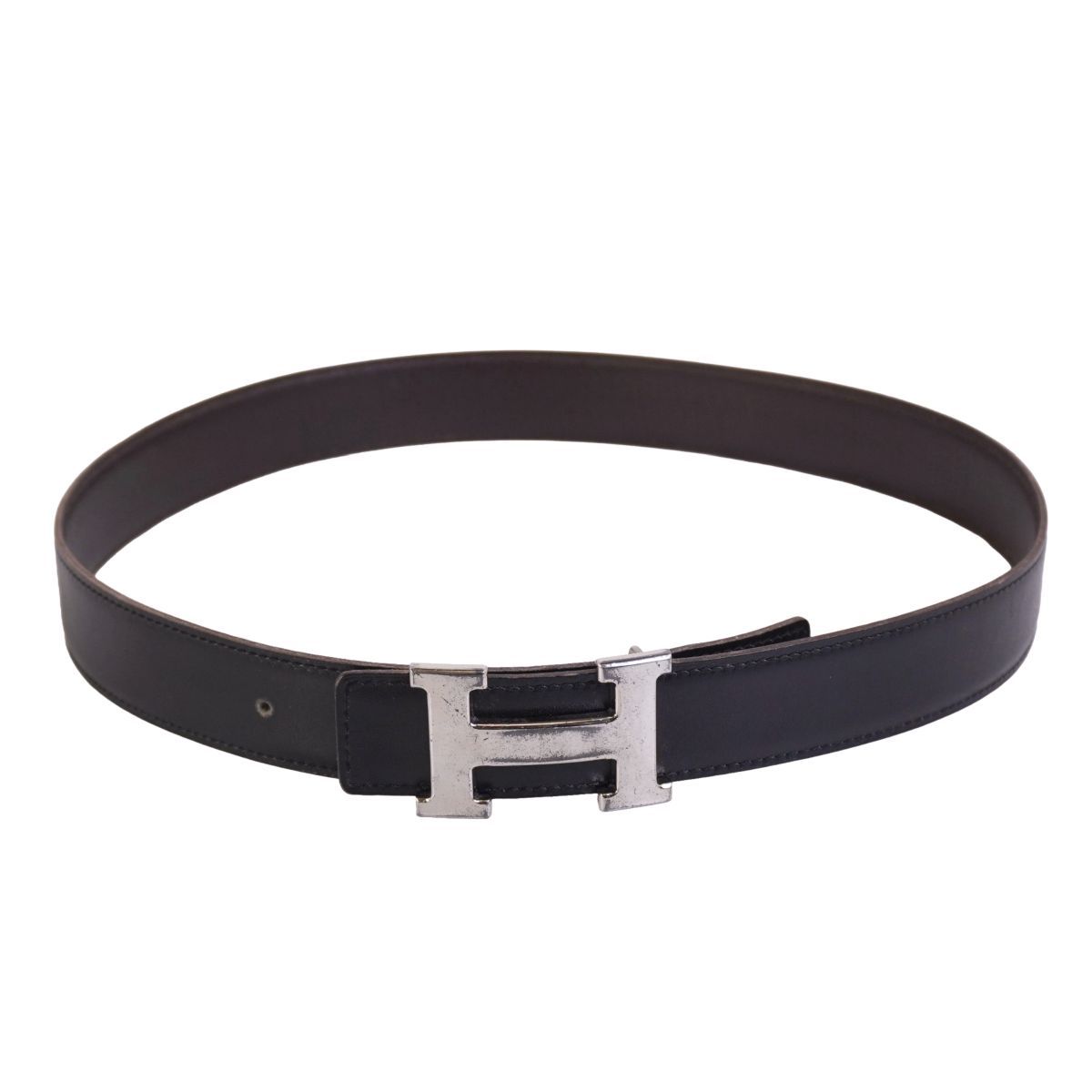 Hermes Belt Leather Constance Logo Silver — view 2