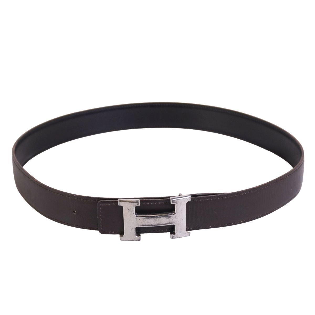 Hermes Belt Leather Constance Logo Silver — view 3