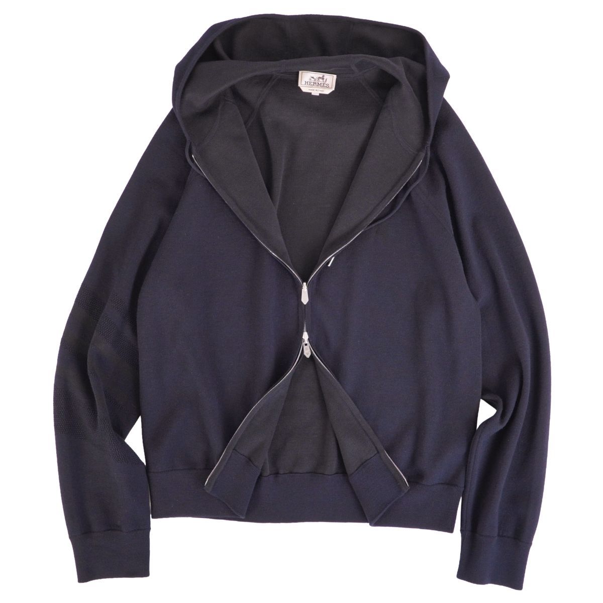 Hermes Knit Zip Up Hoodie — view 2