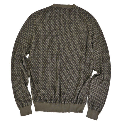 Hermes Knit Sweater Long Sleeve Allover Pattern Silk — view 3