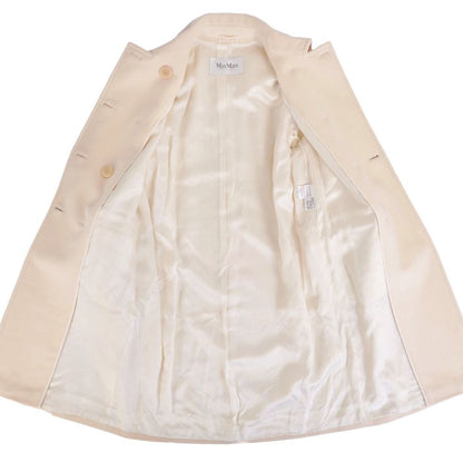 Max Mara Maxma White Tag Longcoat Double Breasted Jacket — view 7