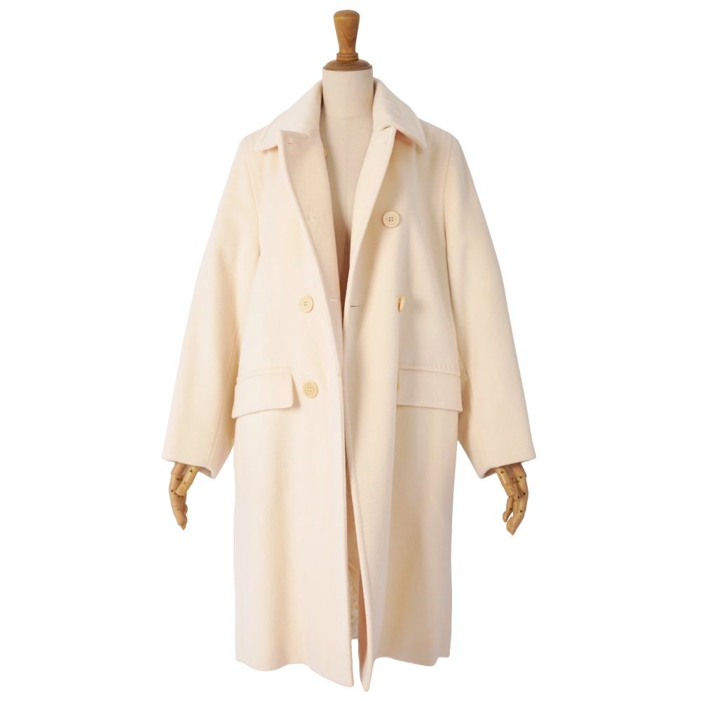 Max Mara Maxma White Tag Longcoat Double Breasted Jacket — view 4