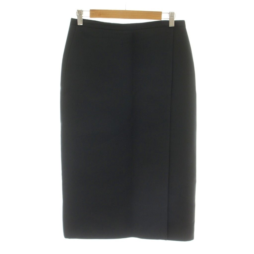 Dior Galiano Era Wrap Skirt Knee Length Wool Silk Blend 42 Black MW