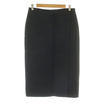 Dior Galiano Era Wrap Skirt Knee Length Wool Silk Blend 42 Black MW