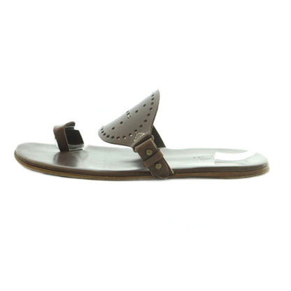 Hermes Hera Gamma Sandals Leather Evelyne Brown — view 2