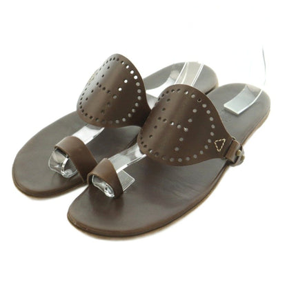 Hermes Hera Gamma Sandals Leather Evelyne Brown