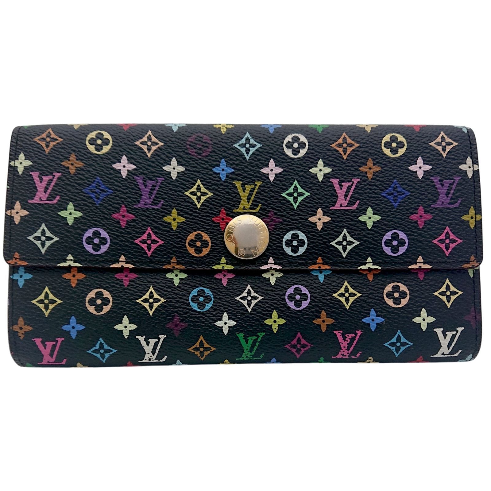 Louis Vuitton Multi Color Sarah Wallet Monogram Black — view 2