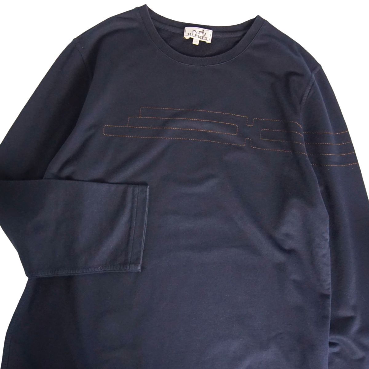 Hermes T-Shirt Long Sleeve Stitch — view 2