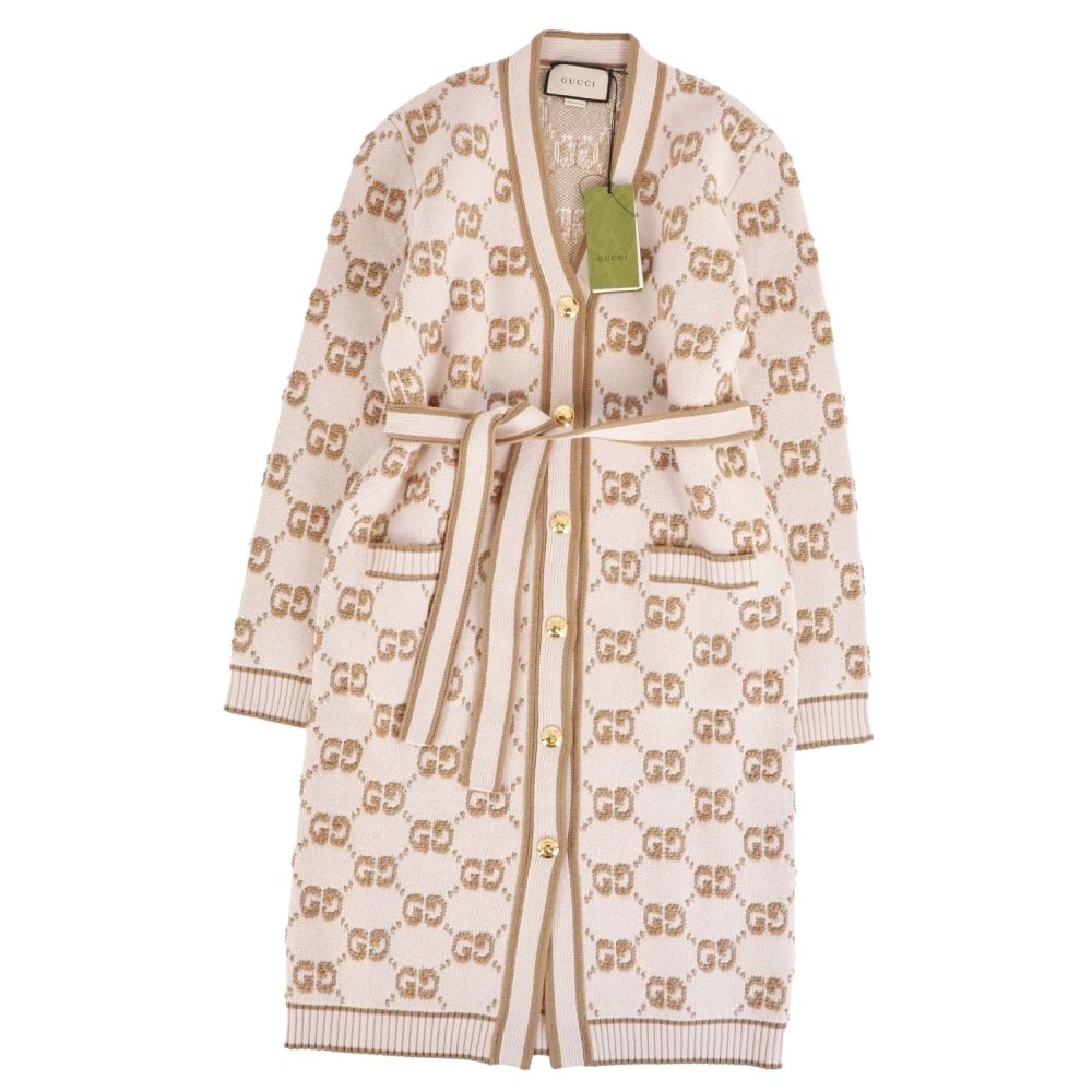 Gucci Cardigan Long Knit GG Pattern