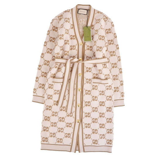Gucci Cardigan Long Knit GG Pattern