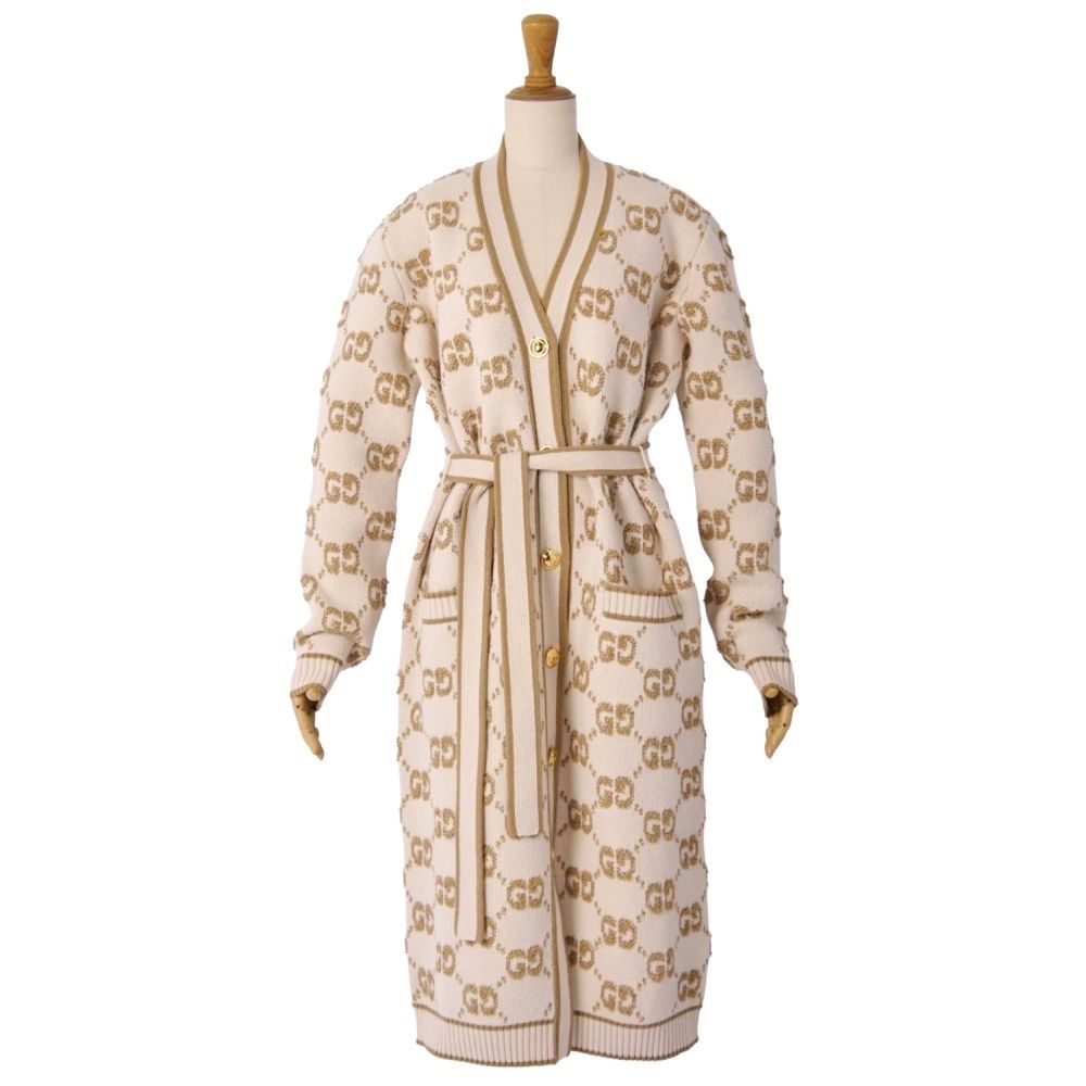 Gucci Cardigan Long Knit GG Pattern — view 3