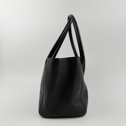 Chanel CC Logo Executive Tote Black Caviar Leather Vintage — view 5