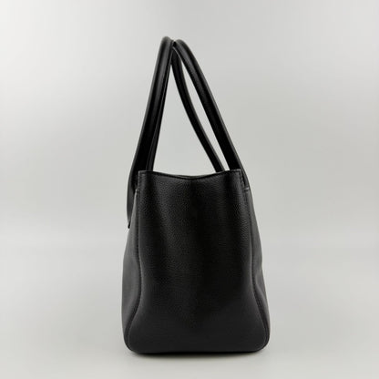 Chanel CC Logo Executive Tote Black Caviar Leather Vintage — view 6