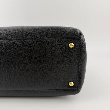 Chanel CC Logo Executive Tote Black Caviar Leather Vintage — view 9