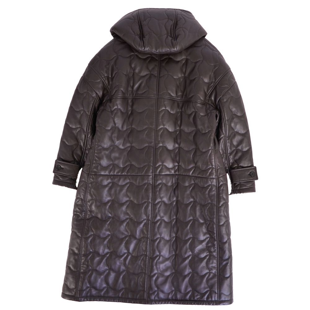 Loewe Coat Hooded Long Shearling Quilty — view 4