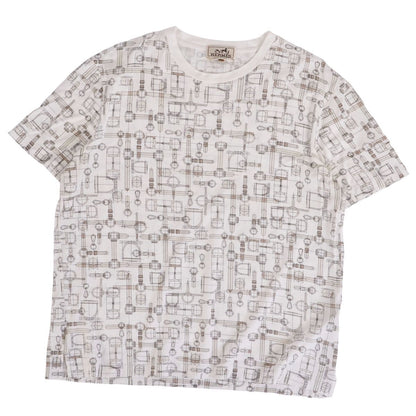 Hermes T-Shirt Short Sleeve All Over Pattern Cotton