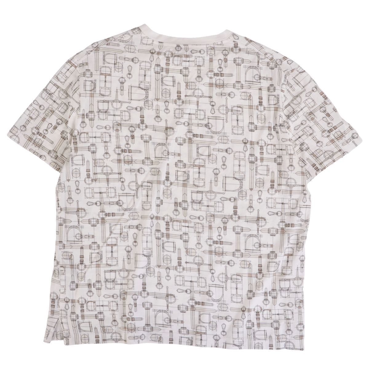 Hermes T-Shirt Short Sleeve All Over Pattern Cotton — view 3