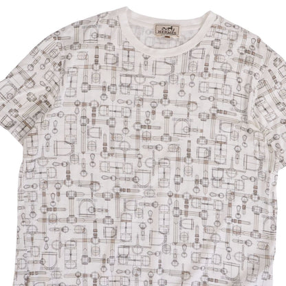 Hermes T-Shirt Short Sleeve All Over Pattern Cotton — view 2