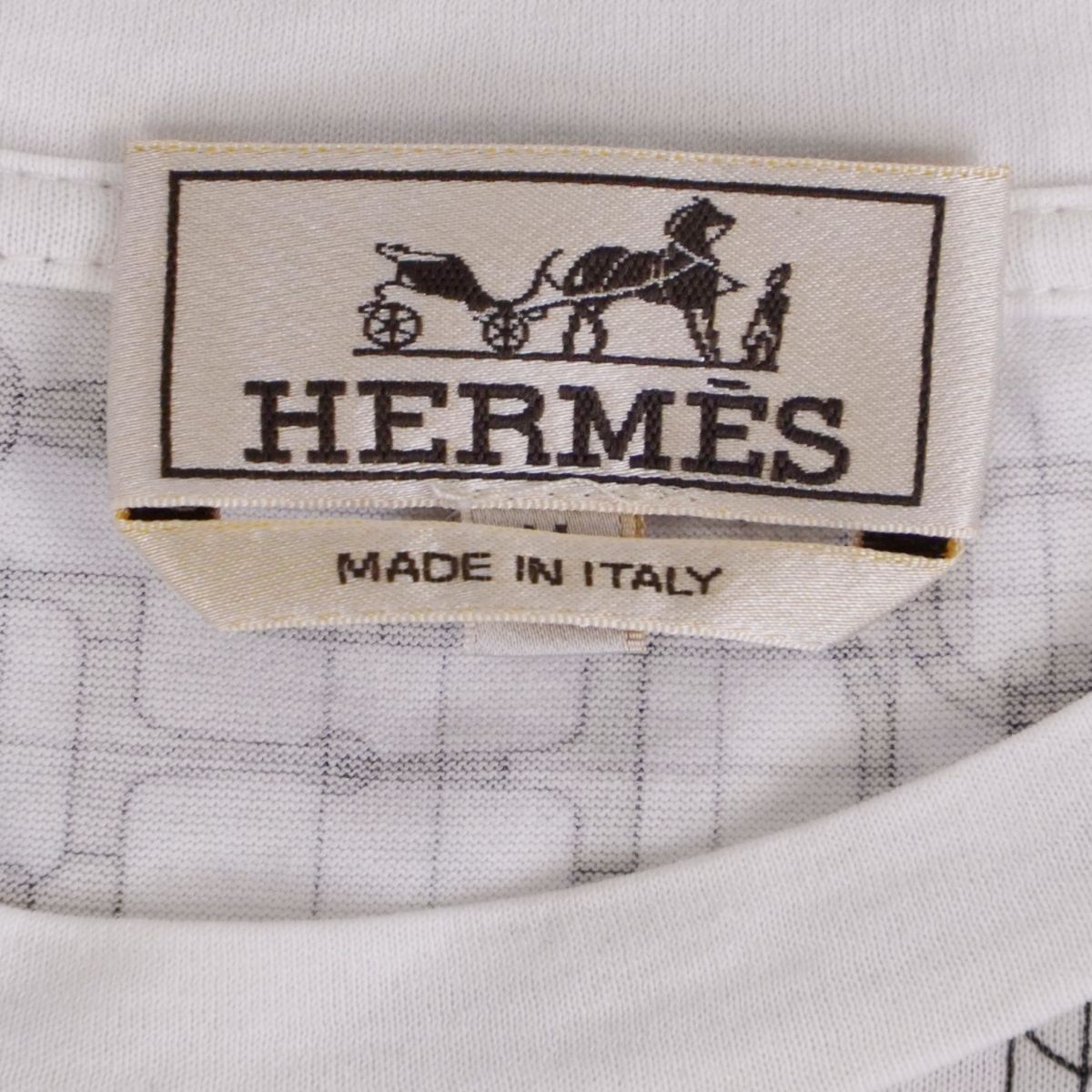 Hermes T-Shirt Short Sleeve All Over Pattern Cotton — view 5