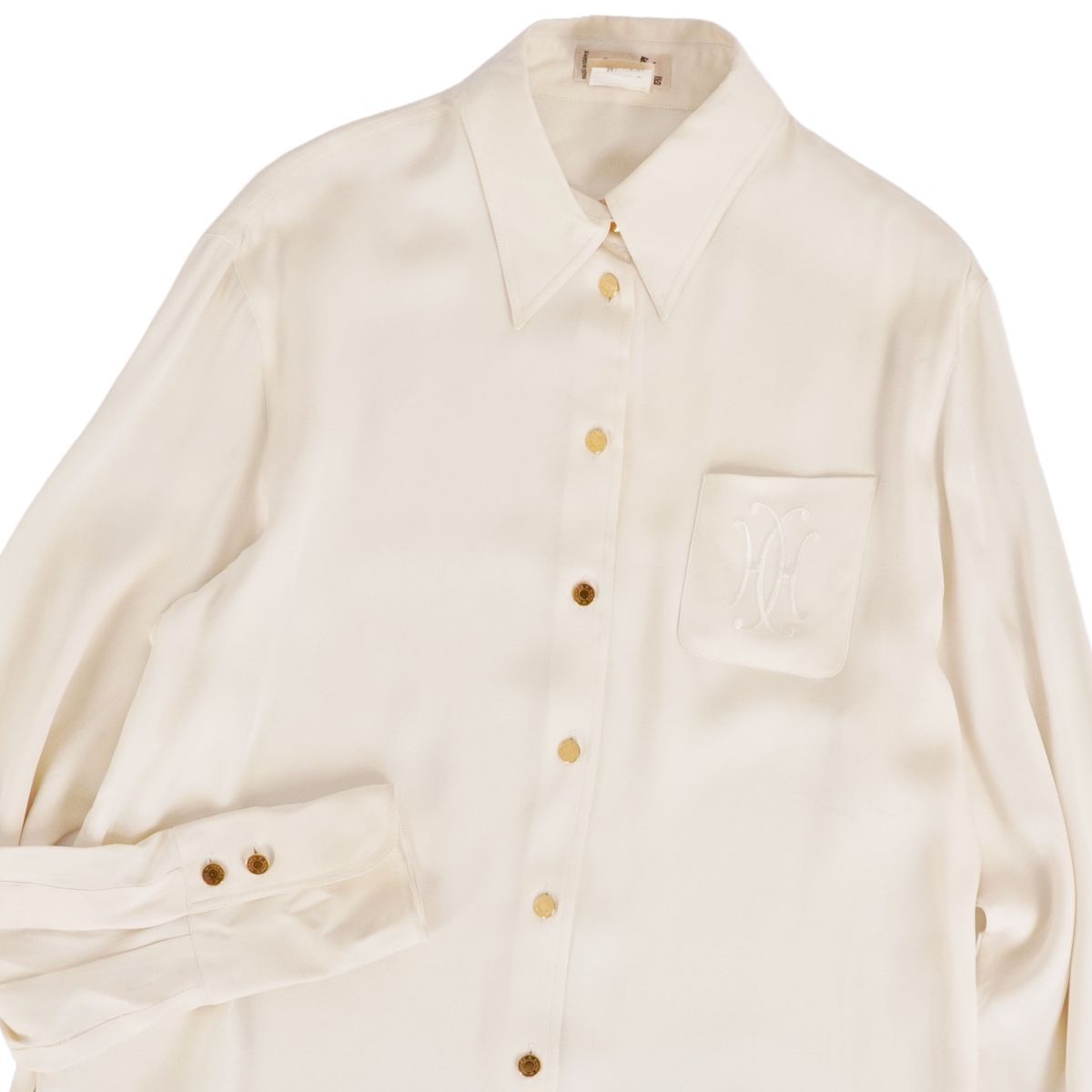Hermes Vintage Shirt Blouse Series Button Longs — view 2