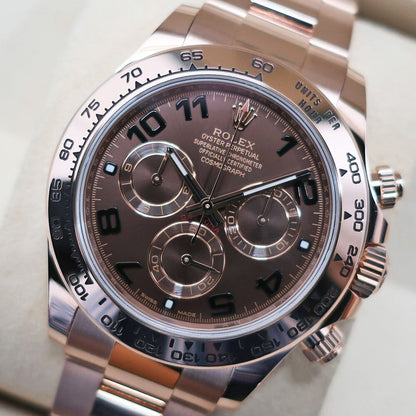 Rolex Ten Polished Cosmograph Daytona Random Chocolate Arabia RG Automatic — view 2