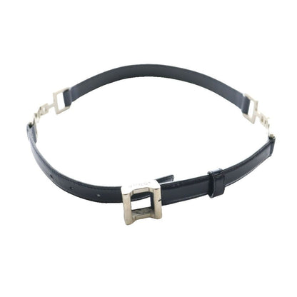 Gucci Narrow Belt Navy Silver Color SS — view 2