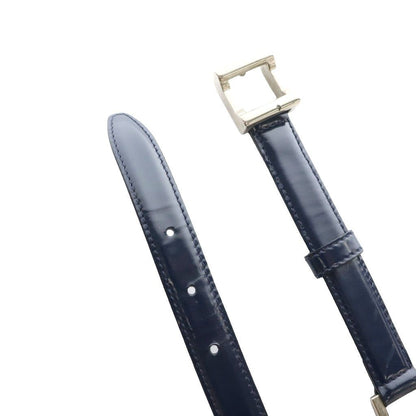 Gucci Narrow Belt Navy Silver Color SS — view 3