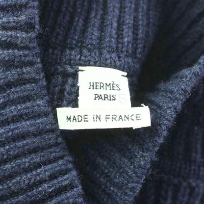 Hermes Horse Ribbon Decoration Twill Lane High Neck Knit Sweater Long Sleeve — view 4
