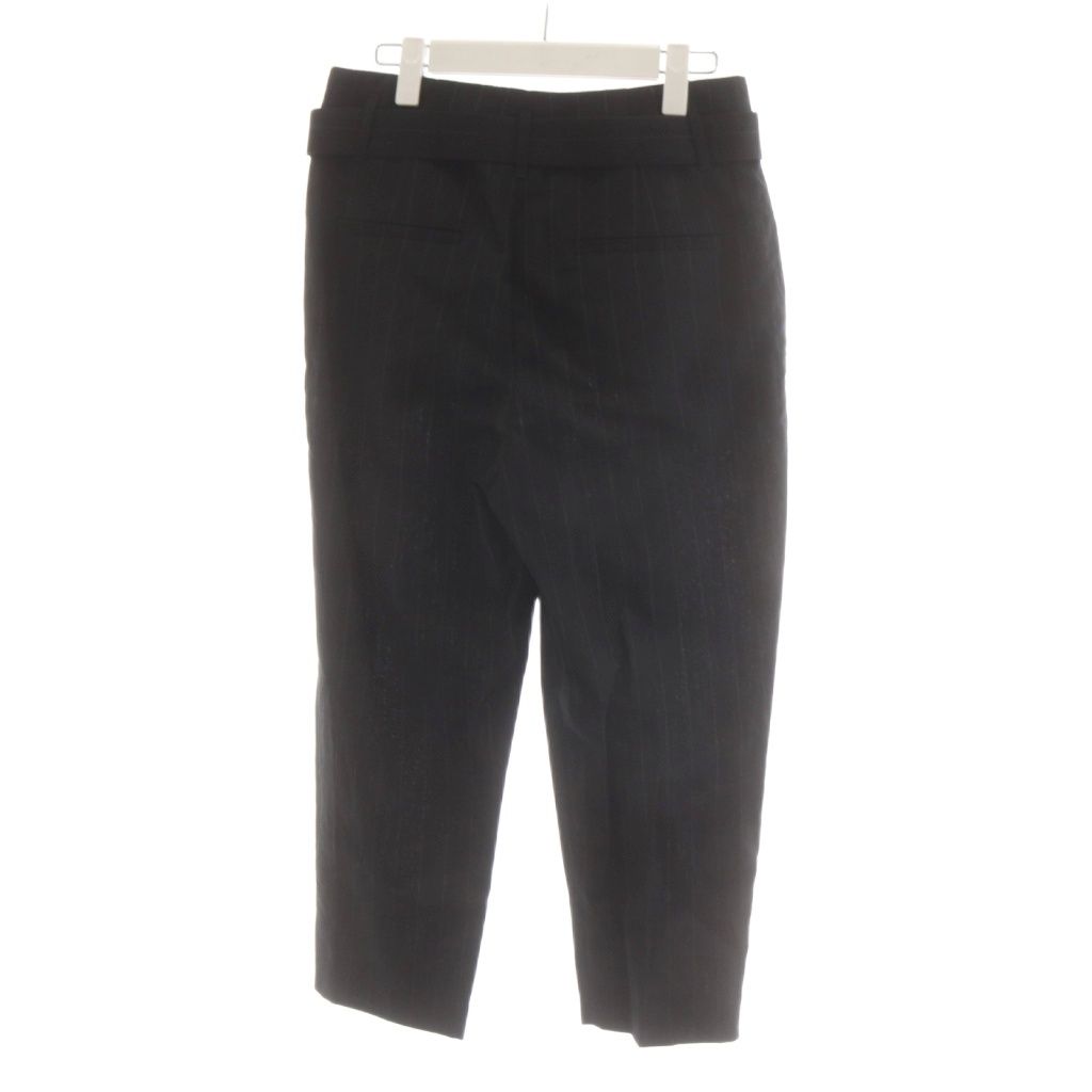 Brunello Cucinelli Pants Trousers Striped Linen Blend 40 Black — view 2