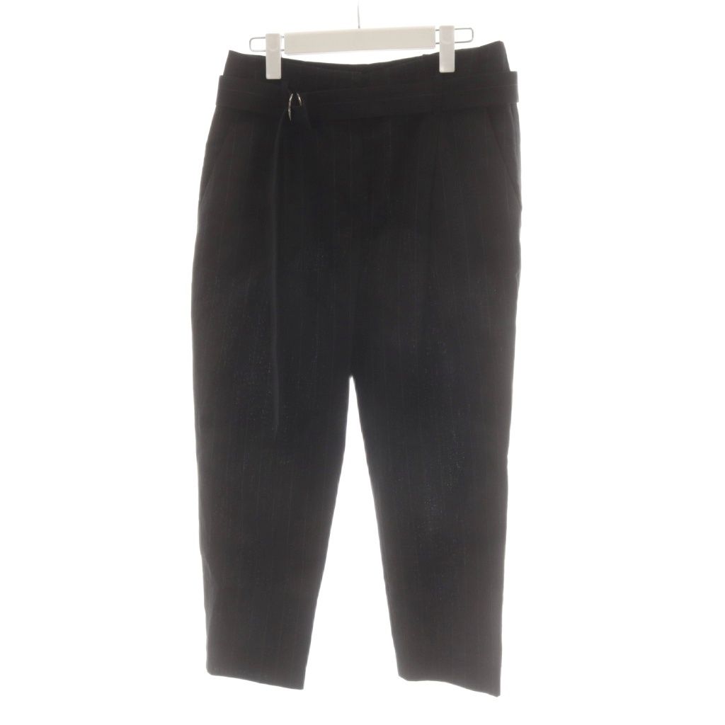 Brunello Cucinelli Pants Trousers Striped Linen Blend 40 Black