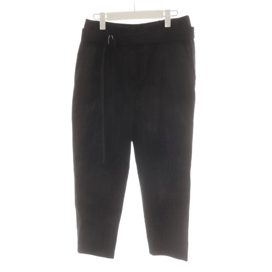 Brunello Cucinelli Pants Trousers Striped Linen Blend 40 Black