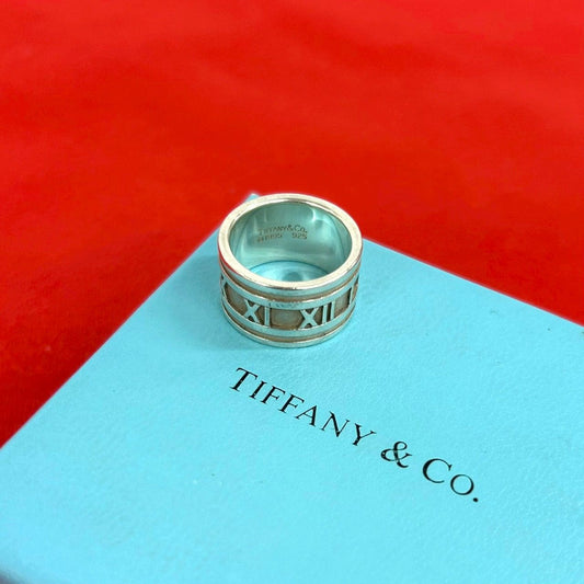 Tiffany & Co Wide Atlas Ring 925 Sterling Silver