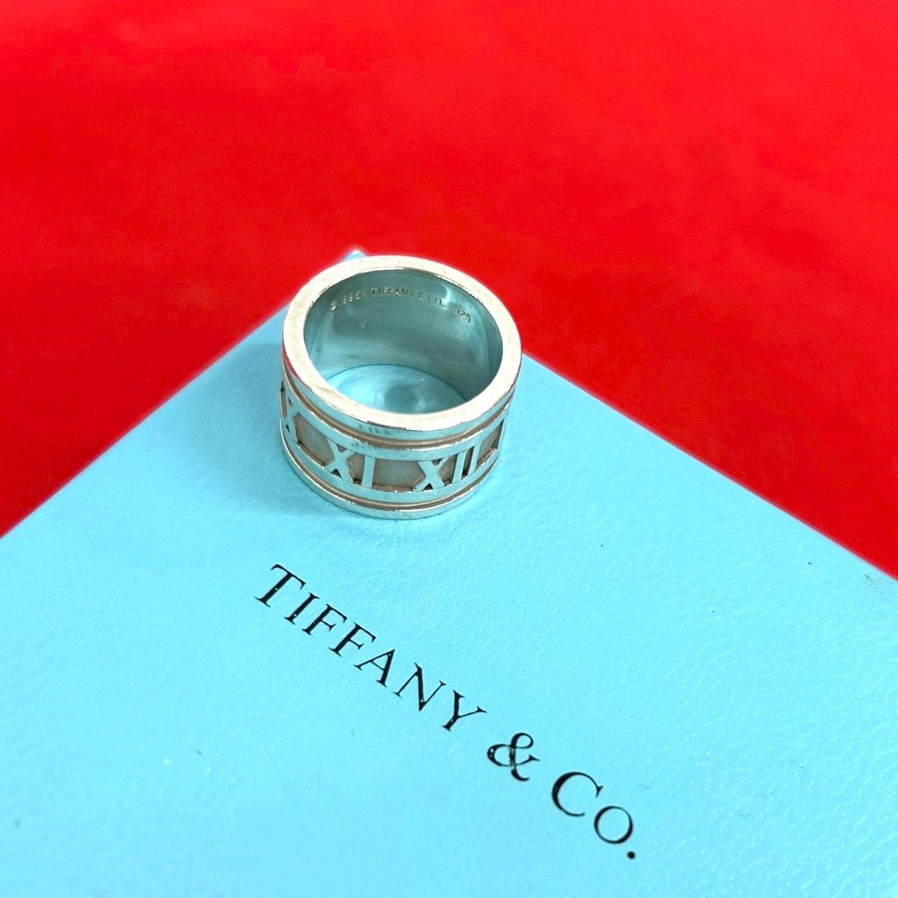 Tiffany & Co Wide Atlas Ring 925 Sterling Silver