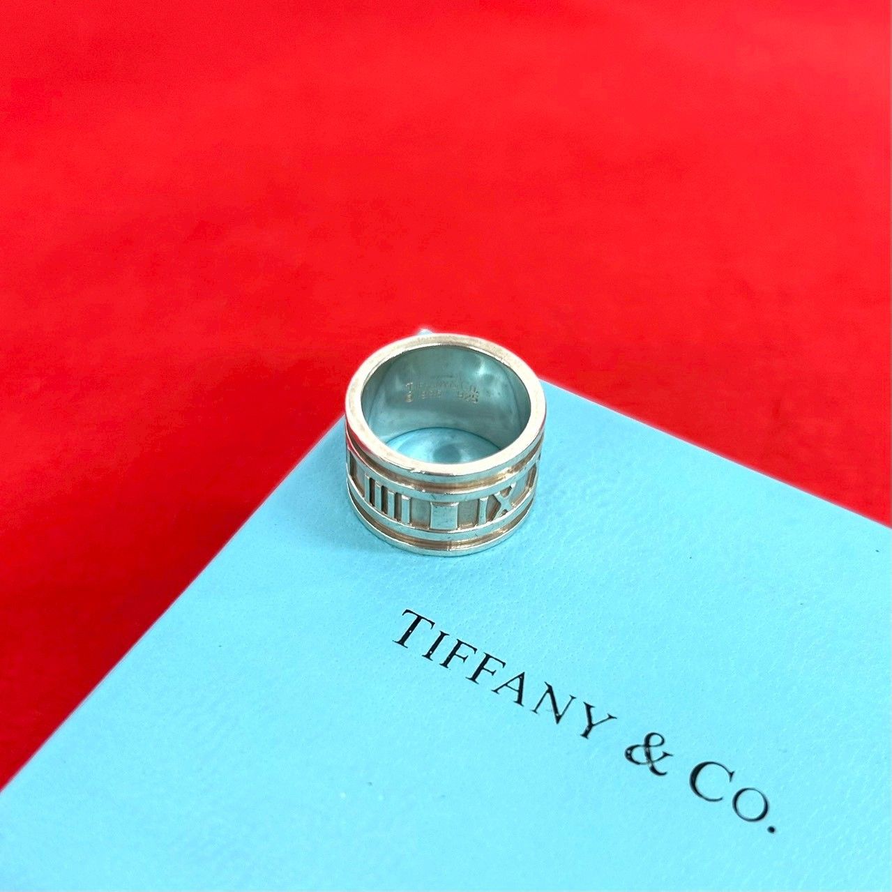 Tiffany & Co Wide Atlas Ring 925 Sterling Silver