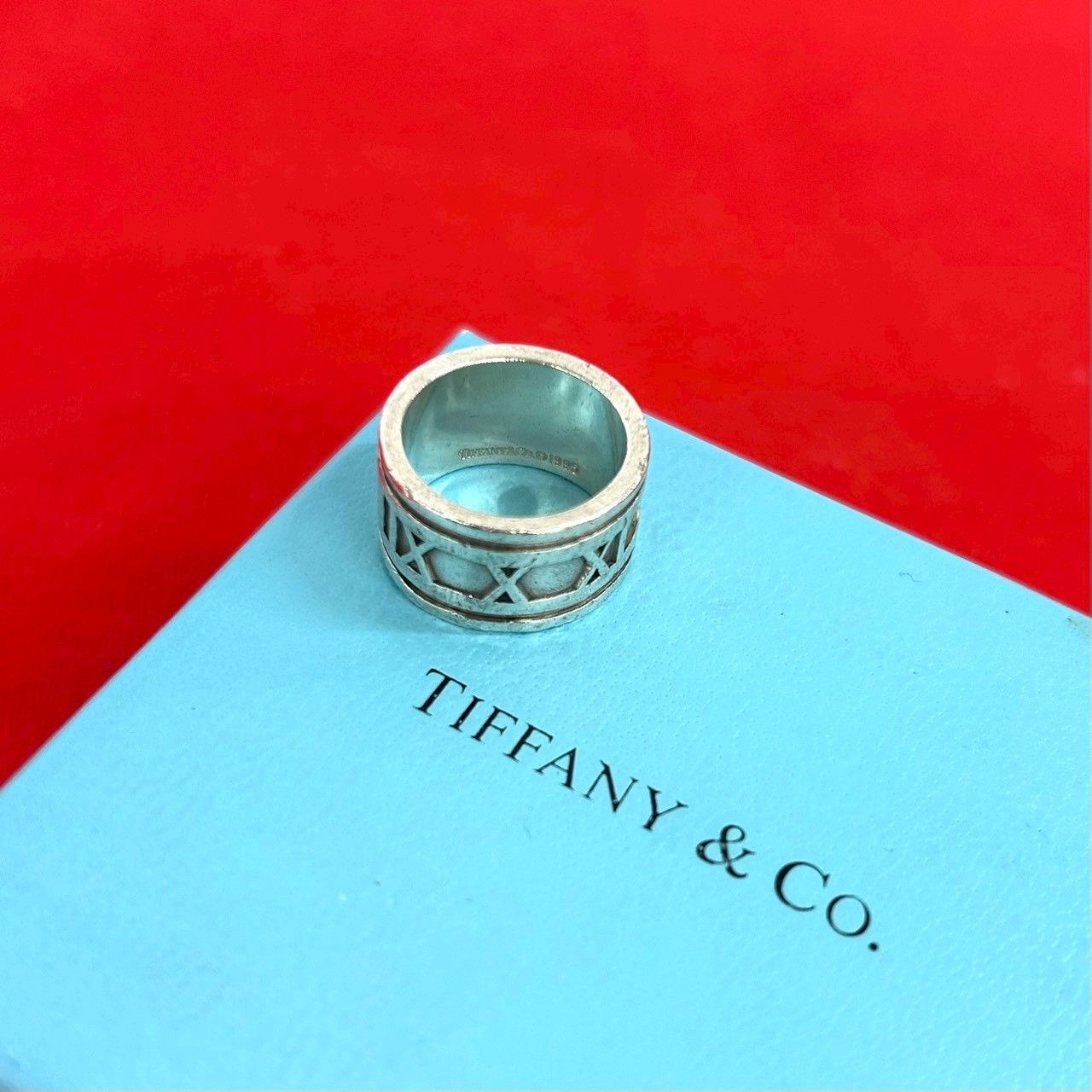 Tiffany & Co Wide Atlas Ring 925 Sterling Silver