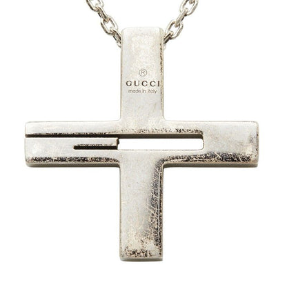 Gucci Cutout Cross Pendant Silver — view 3